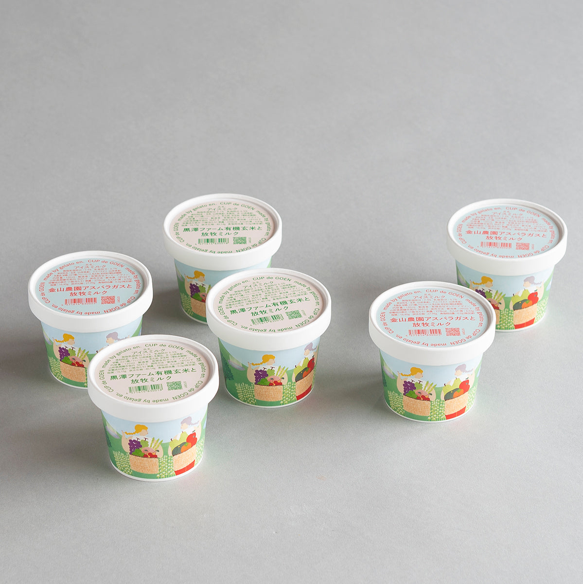 金山農園アスパラガス&黒澤ファーム有機玄米/6個入セット